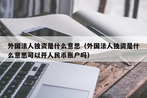 外国法人独资是什么意思（外国法人独资是什么意思可以开人民币账户吗）