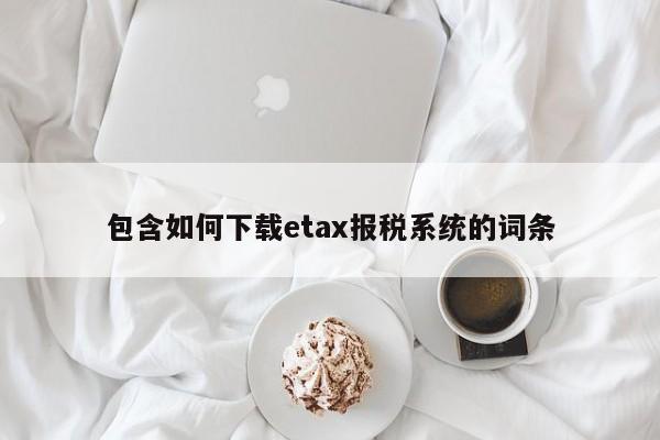 包含如何下载etax报税系统的词条