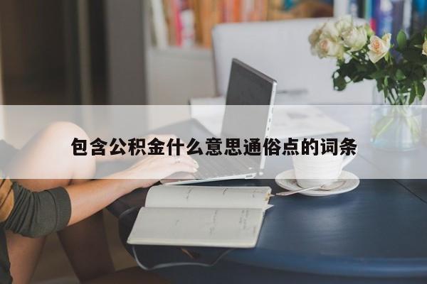 包含公积金什么意思通俗点的词条